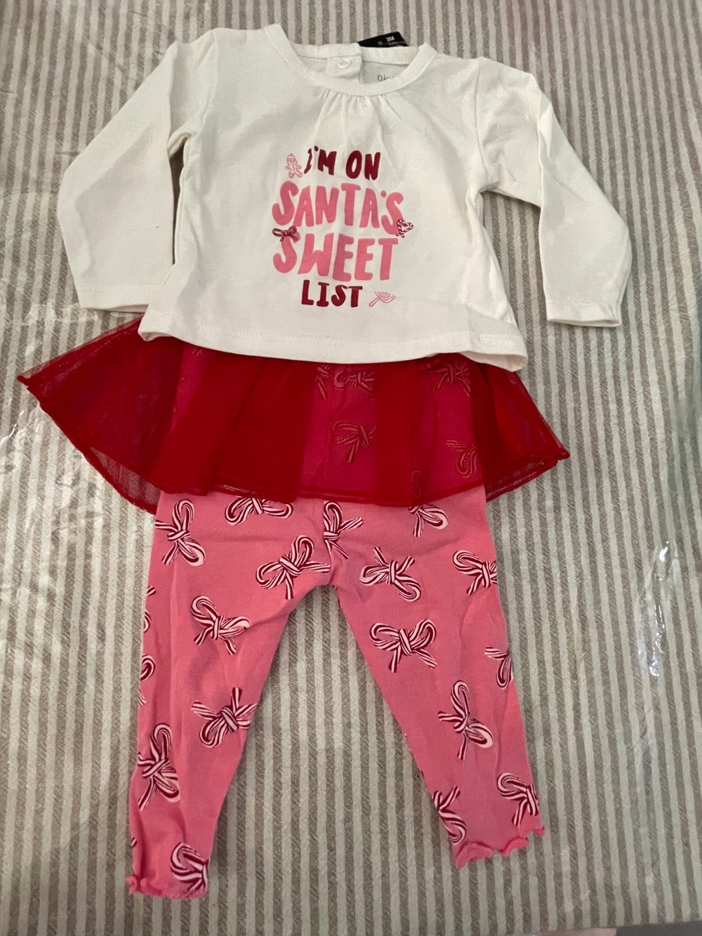Holiday 'I'm on Santa's Sweet List' Pink & Red Girls' Costume Set